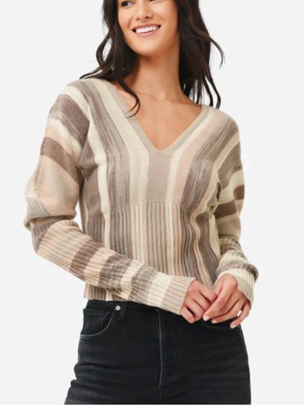 Jonathan Simkhai Jasmina brush stroke wool sweater